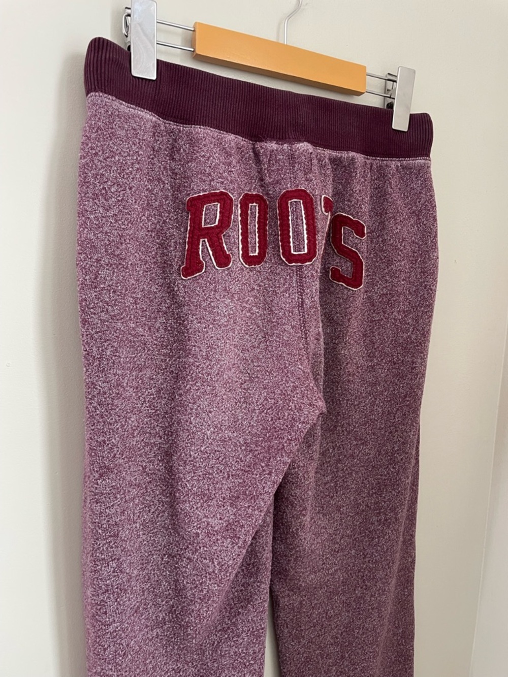 Roots Cabin Burgundy Salt and Pepper Logo Sweatpants Size XS - Picture 5 of 9